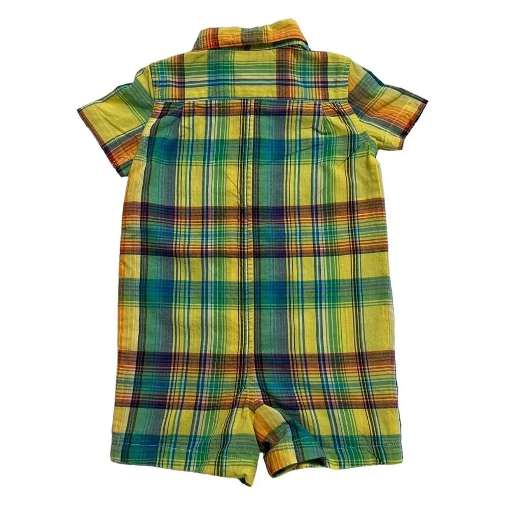Ralph Lauren 6m Colorful Yellow Plaid Romper